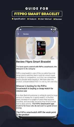 Fitpro Smart Bracelet App Hint Screenshot 3