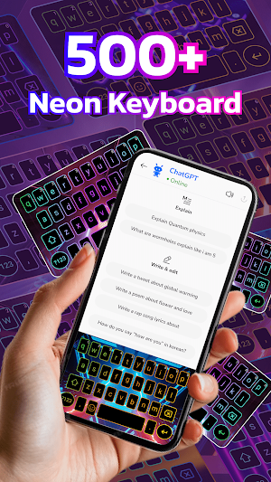 LED Neon Keyboard Theme Maker Screenshot 0