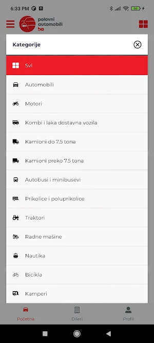 Polovni Automobili BiH Screenshot 1