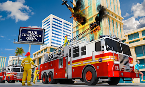 Modern Firefighter Fire Truck Driving Simulator Screenshot 1