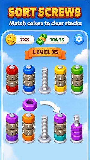Screw Master Sort Stack Screenshot 2