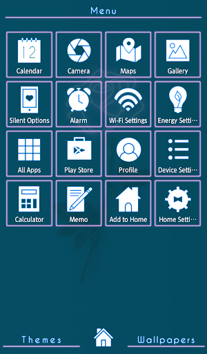 Stylish Wallpaper Neon Rose Theme Screenshot 1