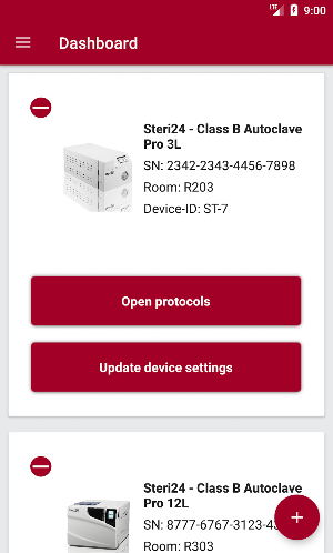 SteriTrace Dokumentation Screenshot 0