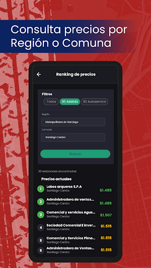 Precio Bencina Chile Screenshot 3