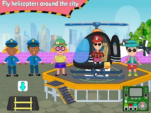 Pretend in Police Station: Fun Learning City Screenshot 0