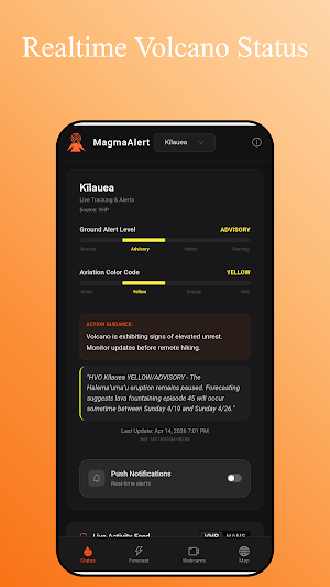 MagmaAlert: Volcano Tracker Screenshot 0