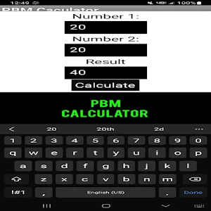 PBM Calculator Screenshot 2