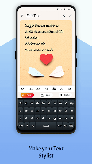 Write Telugu Text on photo Screenshot 3