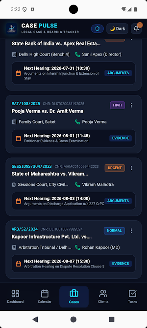 Case Pulse - Hearing Tracker Screenshot 2