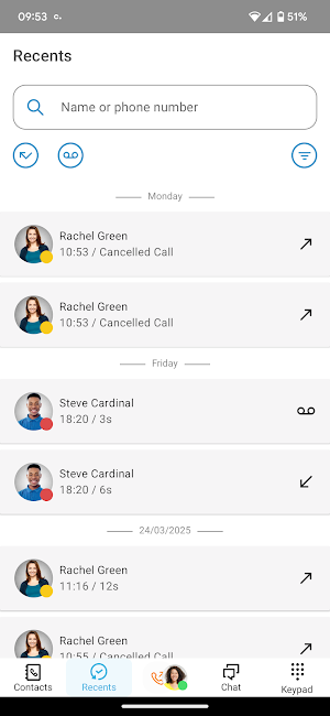 Contact Mobile Screenshot 1