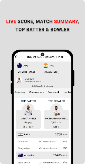Live Cricket Score Screenshot 2