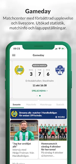 Hammarby Handboll - Gameday Screenshot 2