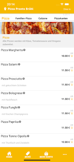 Pizza Pronto Brühl Screenshot 2