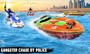 Police Jetski Boat Racing Game Top Speed Boat Game Screenshot 1
