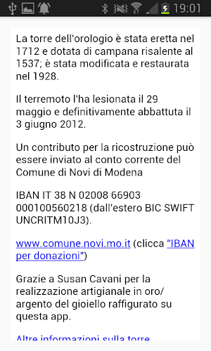 Clock tower of Novi di Modena Screenshot 2