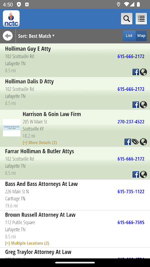 NCTC Online Business Directory Screenshot 2