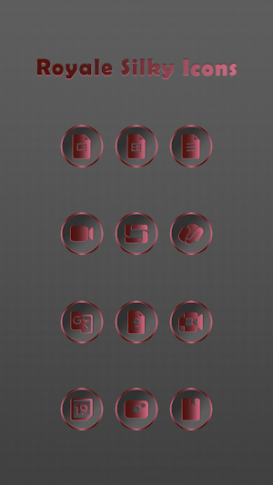 Royale Silky Dark Red Icons Screenshot 1