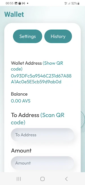 Aves wallet Screenshot 2