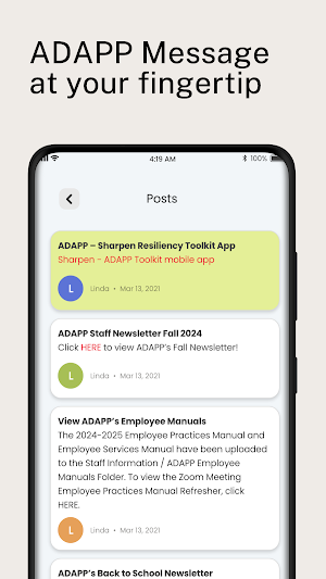 ADAPP Employee App Screenshot 1