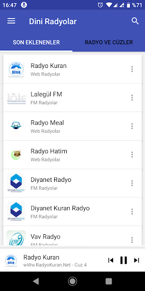 Dini Radyolar - İslami Radyo Screenshot 3
