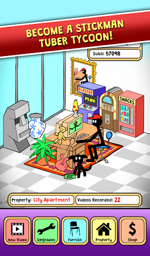 Stickman Tuber Tycoon - Tubers Life Simulator Screenshot 0