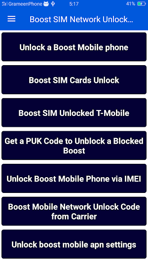 Boost SIM Network Unlock Guide Screenshot 0