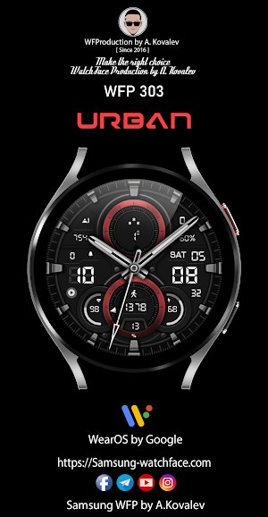WFP 303 modern watch face Screenshot 0