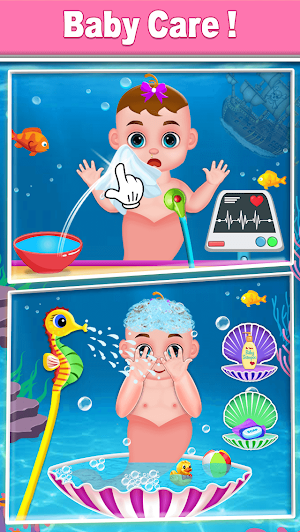 Pragnant Mermaid Care Newborn Baby Screenshot 1
