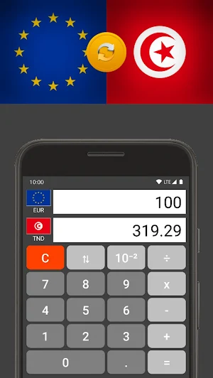 Euro / Tunisian Dinar Screenshot 0