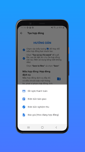 Tạo hợp đồng Screenshot 3