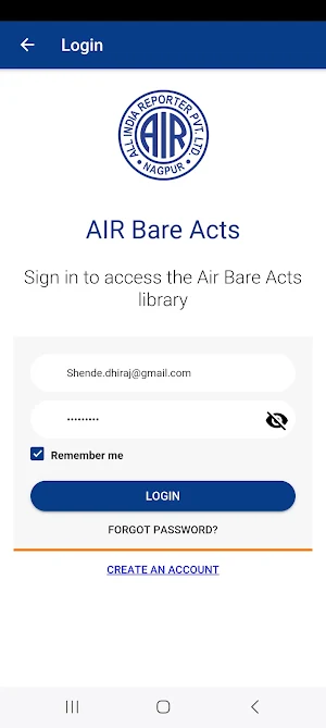 AIR Bare Acts Screenshot 0
