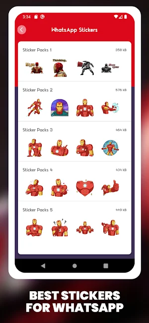 Iron Superhero Man Stickers Screenshot 1