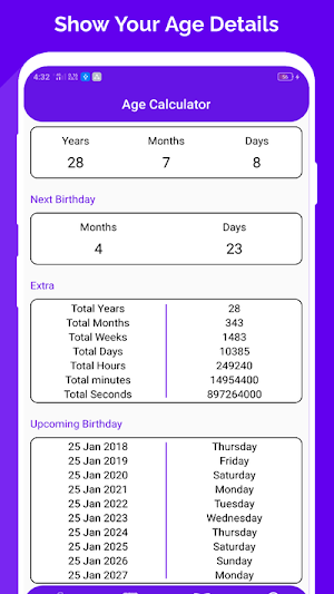 Age Calculator & Date of Birth Calculator Screenshot 1