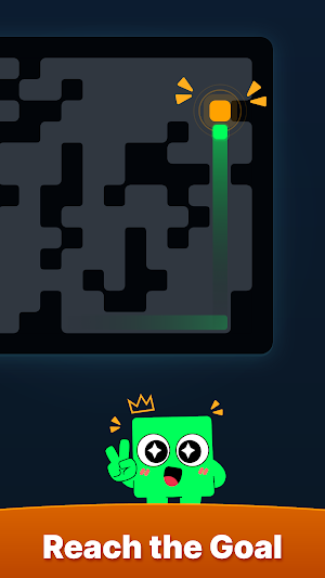 Rush Orange: Sliding Maze Screenshot 1