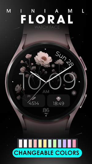 Minimalist Floral Watch Face Screenshot 2
