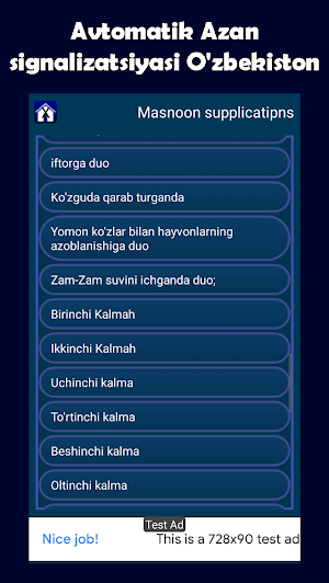 Auto Azan Alarm Uzbekistan (Penggera Azan Auto) Screenshot 0