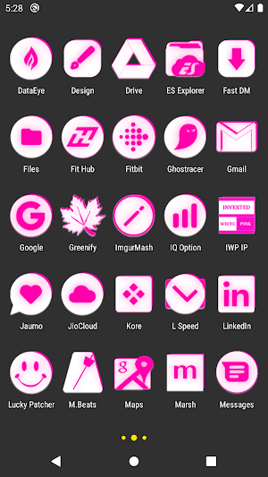 Inverted White Pink Icon Pack Screenshot 2