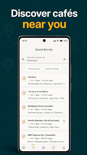 Boomly: Coffee Finder Screenshot 2