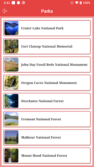 Oregon National and State Park Screenshot 2