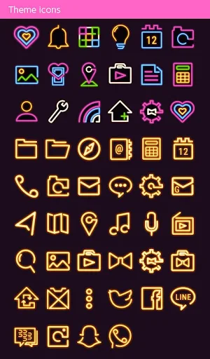 Neon Cupid Heart Theme +HOME Screenshot 3