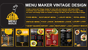 Menu Maker - Vintage Designs Screenshot 0