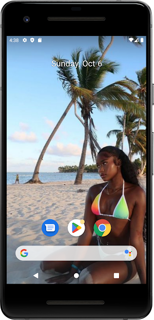 Black Girls Bikini Wallpaper Screenshot 3