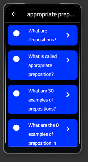 appropriate preposition Screenshot 1