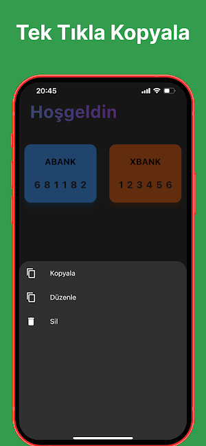 Banka Şifrelerim-Şifre Üretin Screenshot 1