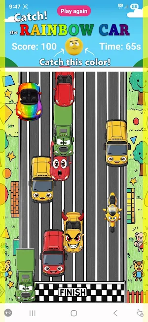 Catch! Rainbow Car Screenshot 1