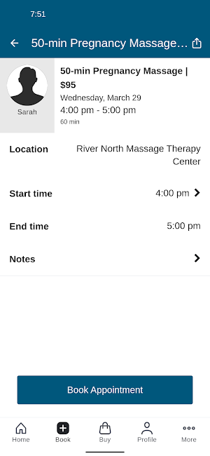 RiverNorthMassage Screenshot 2