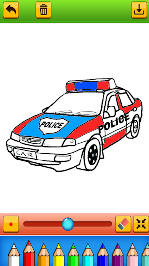 Police Car Coloring Game Screenshot 1