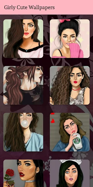 Girly Wallpapers : Cute Girls Images & Backgrounds Screenshot 1