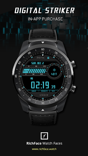 Digital Striker Watch Face Screenshot 0