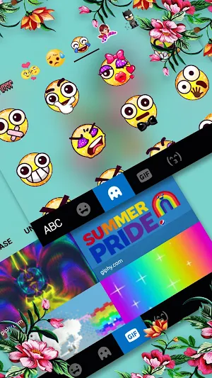 Summer Time Flowers Keyboard Theme Screenshot 3